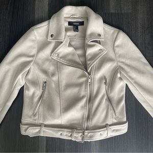Faux Suede Moto Jacket